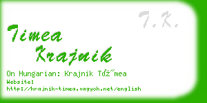 timea krajnik business card